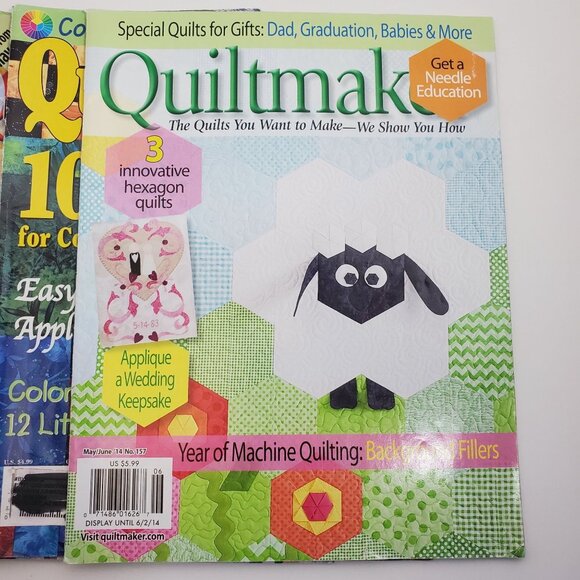 Quiltmaker Magazine Lot Patterns Steps Applique Techniques Vintage Quick - Picture 5 of 16